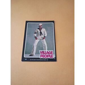 Vintage 1979 Village People Trading Card #15 Disco Era Vintage Music Collectible